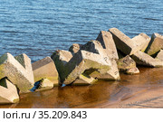 Набросной мол не Ладожском озере. Стоковое фото, фотограф Александр Щепин / Фотобанк Лори