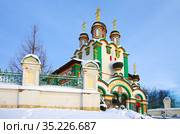 Церковь Иосифа Волоцкого в Павловской Слободе. Истринский район, Московская область (2021 год). Стоковое фото, фотограф Natalia Sidorova / Фотобанк Лори