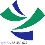 Герб города Йосиногава. Префектура Токусима. Япония. Стоковая иллюстрация, иллюстратор Владимир Макеев / Фотобанк Лори