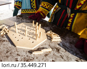 Ненецкая национальная игра-головоломка "Тебко" Стоковое фото, фотограф Яковлев Сергей / Фотобанк Лори