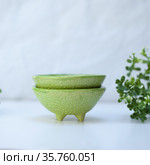 Ceramic cup in the form of half a lime (2021 год). Редакционное фото, фотограф Эльвира Рахманова / Фотобанк Лори