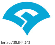 Герб поселка Татиараи. Префектура Фукуока. Япония. Стоковая иллюстрация, иллюстратор Владимир Макеев / Фотобанк Лори