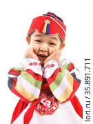 Asian in traditional costume. Стоковое фото, агентство Ingram Publishing / Фотобанк Лори