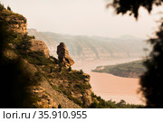 Reforested areas in the mountains, Shanxi Province, China. Стоковое фото, агентство Ingram Publishing / Фотобанк Лори