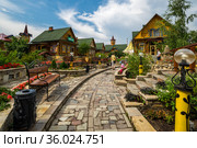 View of Tugan Avylym Restaurant Village in Kazan (2018 год). Редакционное фото, фотограф Юлия Белоусова / Фотобанк Лори