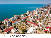 Black sea coast in Kobuleti city, Georgia. Стоковое фото, фотограф Яков Филимонов / Фотобанк Лори