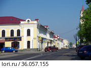 Рыбинск, Ярославская область, Россия. Здание на Волжской набережной (2021 год). Редакционное фото, фотограф Natalia Sidorova / Фотобанк Лори