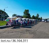 Ярмарка "Костромской лен". Город Кострома (2021 год). Редакционное фото, фотограф Макаров Алексей / Фотобанк Лори