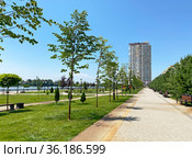 Рождественская набережная, Краснодар (2021 год). Стоковое фото, фотограф Мария Кылосова / Фотобанк Лори