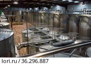 Shop with processing cisterns in wine plant. Стоковое фото, фотограф Яков Филимонов / Фотобанк Лори