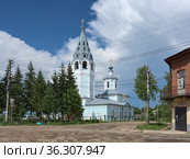 Церковь Успения Пресвятой Богородицы в Чухломе, Костромская область (2021 год). Редакционное фото, фотограф Михаил Марковский / Фотобанк Лори