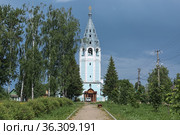 Церковь Успения Пресвятой Богородицы в Чухломе, Костромская область (2021 год). Стоковое фото, фотограф Михаил Марковский / Фотобанк Лори