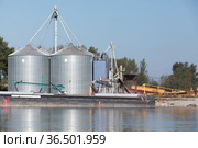 Storage tanks with bulk loading equipment (2014 год). Стоковое фото, фотограф EugeneSergeev / Фотобанк Лори