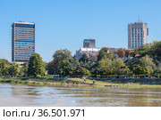 Coastal view or Ruse taken from Danube River (2014 год). Стоковое фото, фотограф EugeneSergeev / Фотобанк Лори