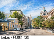 Музей Герцена в переулке Ситцев Вражек в Москве (2021 год). Редакционное фото, фотограф Baturina Yuliya / Фотобанк Лори