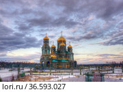 Россия. Московская область. Кубинка. Главный храм Вооруженных сил РФ в парке «Патриот» (2021 год). Редакционное фото, фотограф Литвяк Игорь / Фотобанк Лори