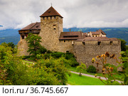 Medieval castle view in Vaduz. Liechtenstein. Стоковое фото, фотограф Яков Филимонов / Фотобанк Лори