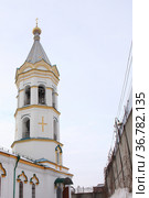Bell tower of the St. Nicholas Church, Kungur city, Russia, Founded in 1792 in the John the Baptist Women's Monastery (2018 год). Стоковое фото, фотограф Наталия Макарова / Фотобанк Лори