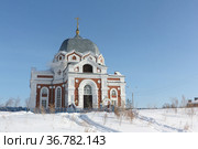 Church of the Intercession of the Most Holy Mother of God in Zavyalovo, Novosibirsk region, Russia, founded in 1897 (2019 год). Стоковое фото, фотограф Наталия Макарова / Фотобанк Лори