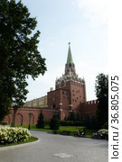 Троицкая башня Московского Кремля (2021 год). Редакционное фото, фотограф Free Wind / Фотобанк Лори