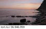 Закат на Черном море. Солнце садится в воду. Sunset on the Black Sea. The sun sets in the water. Стоковое видео, видеограф Евгений Романов / Фотобанк Лори