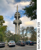 Zizkov Television and Radio Broadcasting Tower (2021 год). Редакционное фото, фотограф Irina Opachevsky / Фотобанк Лори