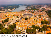 Bird's eye view of Arles, France. Стоковое фото, фотограф Яков Филимонов / Фотобанк Лори