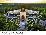 Novosibirsk State University. Novosibirsk, Akademgorodok, Russia (2021 год). Редакционное фото, фотограф Евгений Мухортов / Фотобанк Лори