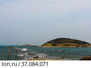 Tsingdao sunset church and beach wonderful view. Стоковое фото, фотограф wei zhang / Фотобанк Лори