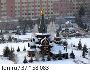 Храм Всех Святых Омской и Таврической епархии, г. Омск (2022 год). Стоковое фото, фотограф Николай Новиков / Фотобанк Лори