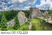 The rock complex of Tustan in Ukraine (2021 год). Стоковое фото, фотограф Sergii Zarev / Фотобанк Лори