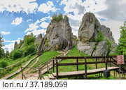 The rock complex of Tustan in Ukraine (2021 год). Стоковое фото, фотограф Sergii Zarev / Фотобанк Лори