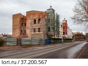 Бывшее здание Государственного банка. Рыбинск. Ярославская область (2021 год). Стоковое фото, фотограф Сергей Афанасьев / Фотобанк Лори