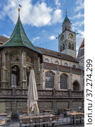 Юберлинген, Германия. Часовня и приходская церковь Санкт Николаус Minster, поздняяя готика, XIV - XVI вв. (2017 год). Стоковое фото, фотограф Rokhin Valery / Фотобанк Лори