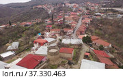 Roofs of houses top view in Sighnaghi. Georgia. Стоковое видео, видеограф Яков Филимонов / Фотобанк Лори