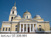 Монастырь Нило-Столобенская (Нилова) пустынь в Тверской области, Россия. Богоявленский собор (2021 год). Стоковое фото, фотограф Елена Коромыслова / Фотобанк Лори