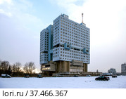 Доминанта Калининграда — Дом Советов. Калининград (2021 год). Редакционное фото, фотограф Сергей Афанасьев / Фотобанк Лори