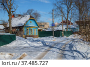 Смоленская область, город Гагарин, городская застройка в частном секторе (2022 год). Редакционное фото, фотограф glokaya_kuzdra / Фотобанк Лори