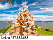 Church of the Transfiguration on Kizhi Island. The architectural ensemble of Kizhi Pogost. Russia (2020 год). Стоковое фото, фотограф Константин Лабунский / Фотобанк Лори