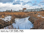 Разлив Муринского ручья. Муринский Парк. Санкт-Петербург (2022 год). Редакционное фото, фотограф Сергей Афанасьев / Фотобанк Лори