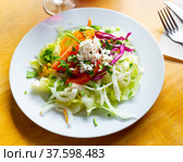 Turkish traditional choban salad. Стоковое фото, фотограф Яков Филимонов / Фотобанк Лори