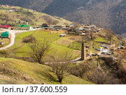 Селение Ведучи в горах Чечни летом (2021 год). Стоковое фото, фотограф Jon Maldini / Фотобанк Лори