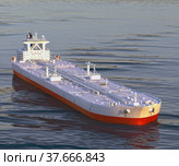 Oil tanker. Supertanker. 3d-rendering. Редакционная иллюстрация, иллюстратор Наталья Лагуткина / Фотобанк Лори