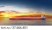 Oil tanker. Supertanker. 3d-rendering. Редакционная иллюстрация, иллюстратор Наталья Лагуткина / Фотобанк Лори
