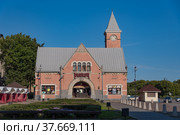 Выборгский рынок - здание крытого рынка в Выборге, 1904-1905 гг (2021 год). Редакционное фото, фотограф Дымов Игорь / Фотобанк Лори