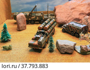 Творчество для детей и взрослых, собранные масштабные модели военной техники, зенитный ракетный комплекс С-300, хобби для вас. Стоковое фото, фотограф Андрей Цыганков / Фотобанк Лори