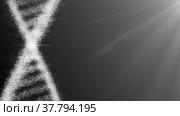 Compound and forming of dna helix from rna molecules and genome code chromosomes. Стоковое видео, видеограф Олег Грач / Фотобанк Лори
