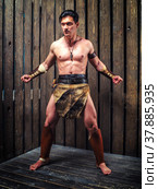Ancient warrior barbarian. Стоковое фото, фотограф Сергей Великанов / Фотобанк Лори