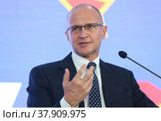 Сергей Кириенко. Российский государственный деятель. Первый заместитель Руководителя Администрации президента Российской Федерации с 5 октября 2016 года. Член Государственного Совета Российской Федерации с 21 декабря 2020 года. Герой Российской Федерации. (2018 год). Редакционное фото, фотограф Максим Коломыченко / Фотобанк Лори