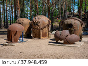 Финские бронеколпаки периода Второй мировой войны, Сестрорецк (2022 год). Редакционное фото, фотограф Анна Карасева / Фотобанк Лори